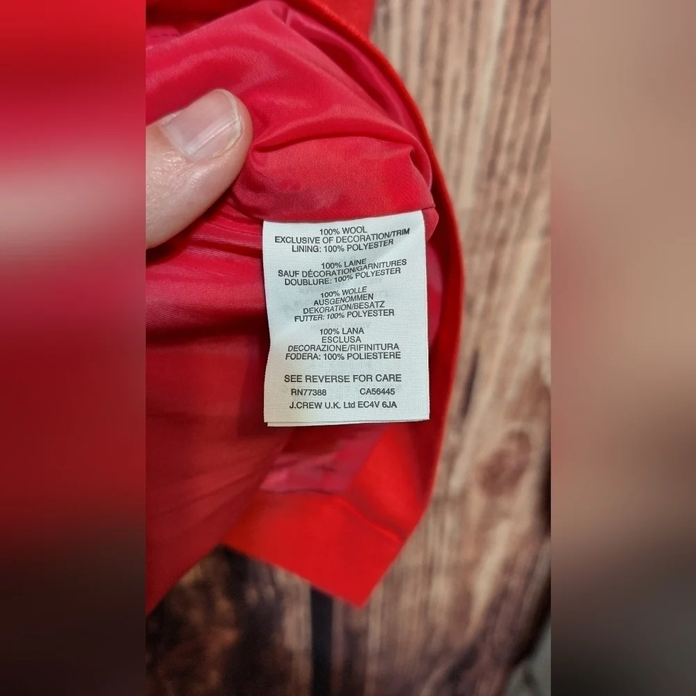 J. Crew Vibrant Red Cocktail Dress Size 10 NWT!